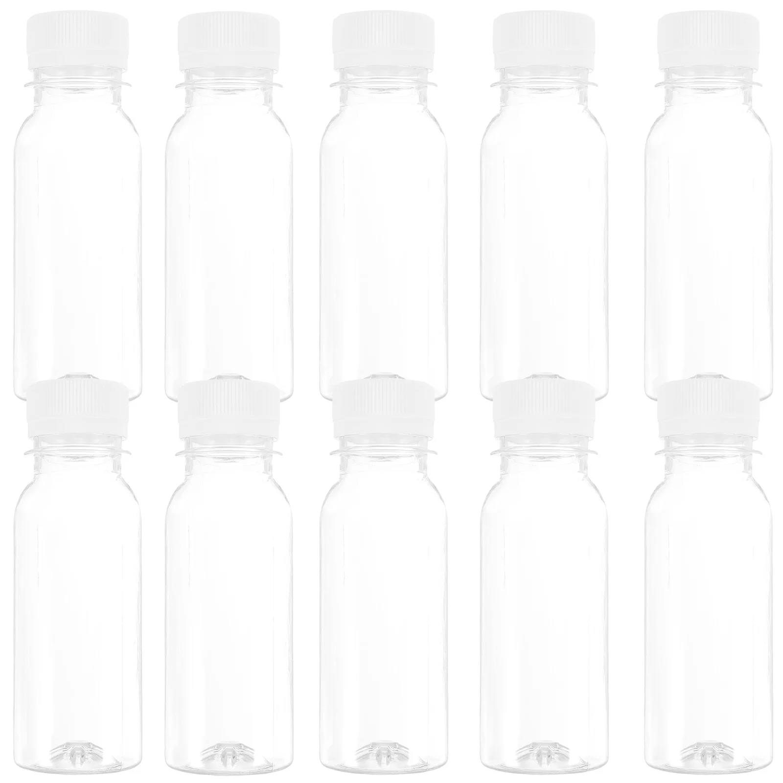 

10pcs Milk Bottles Small Juice Bottles Leakproof Milk Bottles Portable Beverage Bottles Plastic Water Bottle Empty Sensory