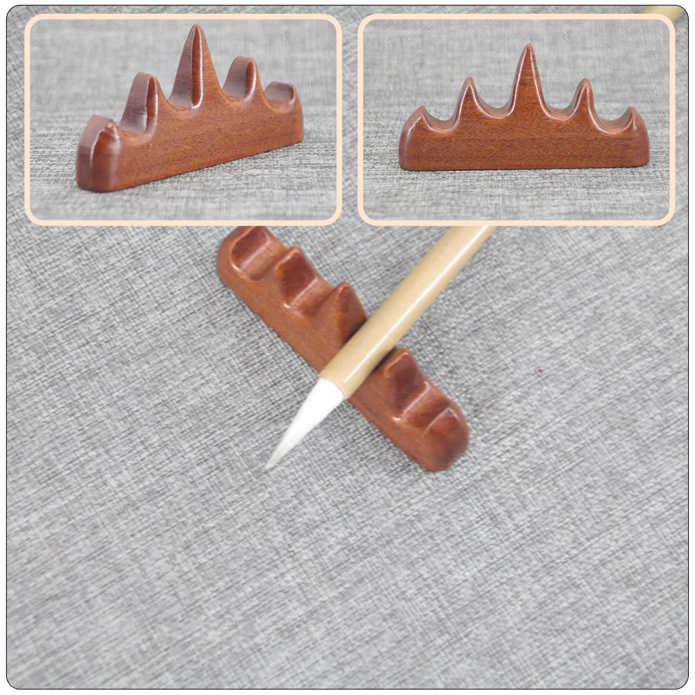 1 قطعة حامل قلم الخط الخشبي المصنوع يدويًا مادة ممتازة حل تخزين عملي لأقلام الفرش تصميم أنيق