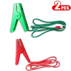 2PCS Electric Fence Energizer Connector With Crocodile Clip For Cattle Livestock Chick Sheep Poultry Animal Jumper Leads Cable