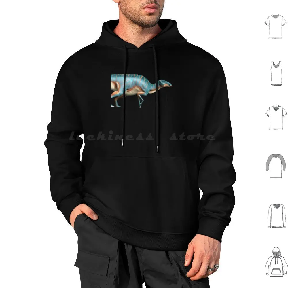 Maiasaura Hoodie cotton Long Sleeve Maiasaura Duck Billed Dinosaur Hadrosaur Ornithopod White Background Herbivore