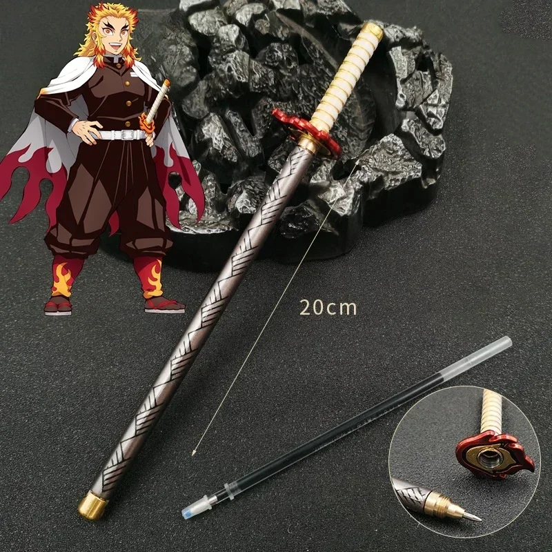 Japan Anime Demon Model Gel Pen Zwart Refill Cosplay Prop Kid Student Gift SlayerWapen Zwaard