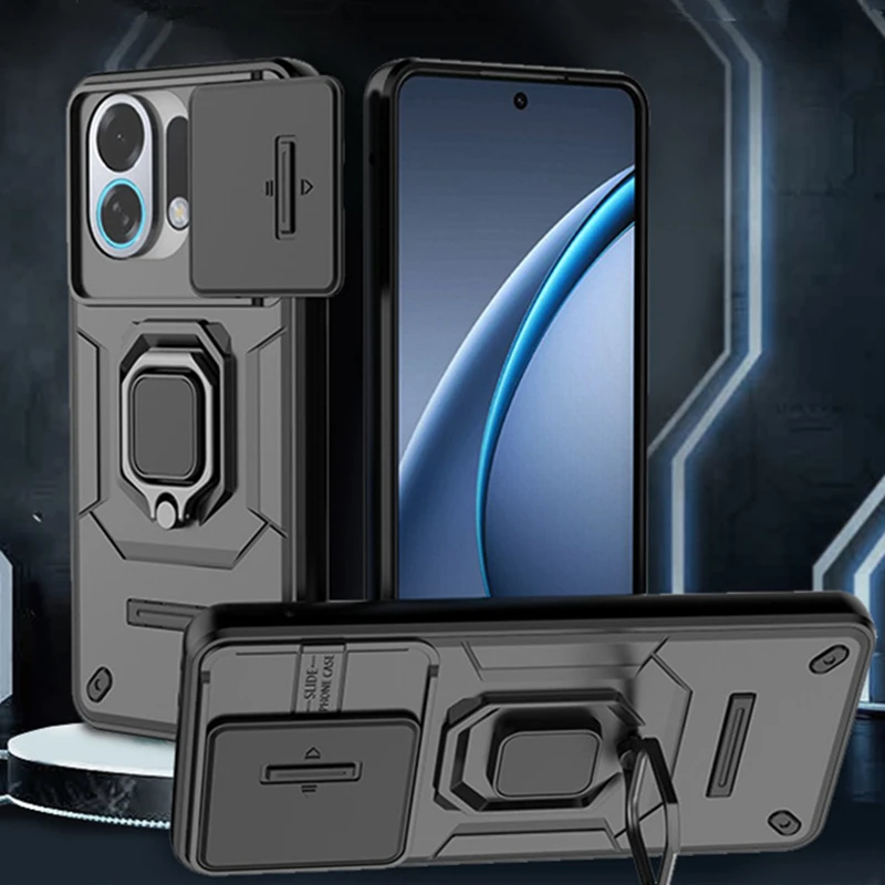 Para OPPO K13 Turbo Funda OPPO K13 Turbo Pro cubierta deslizante Protector de cámara soporte parachoques Fundas protectoras de teléfono en K13 Turbo Funda