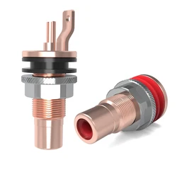 Monosaudio C404 Pure Copper RCA Socket Gold/Rhodium Plated  Solder RCA Female Socket