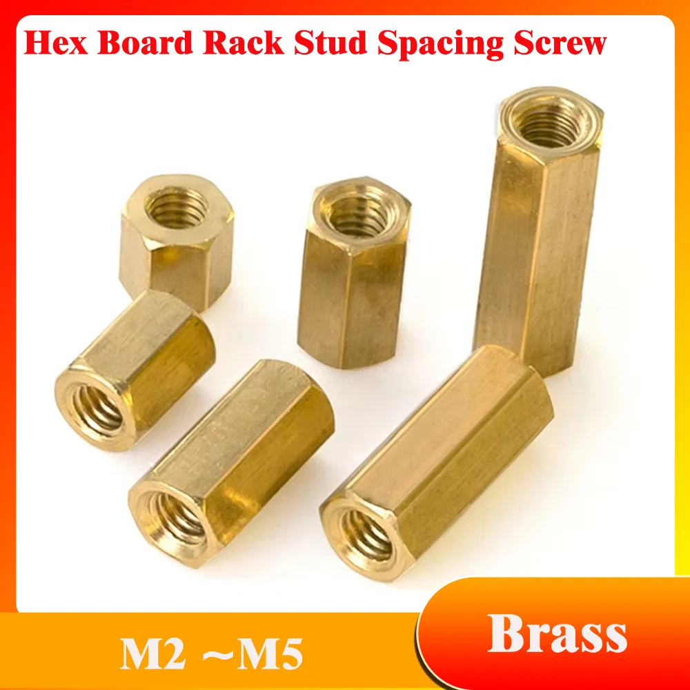 M2 M2.5 M3 M4 M5 M6 Brass Hex Board Rack Stud Spacing Screw Motherboard Standoffs Hexagon Copper Female PCB Pillars Bolt Spacer