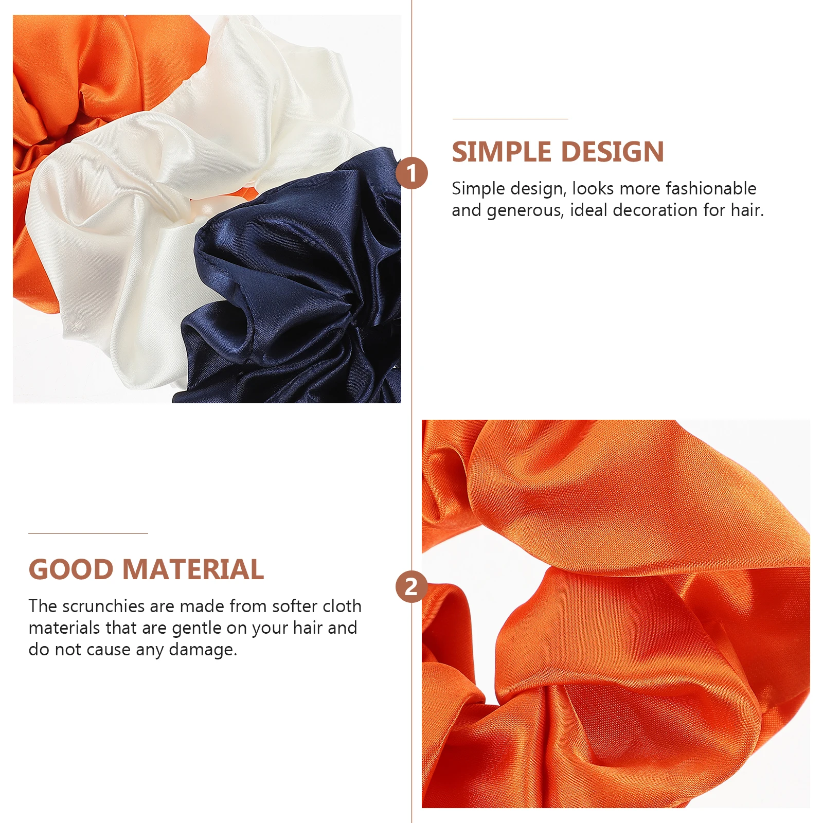 

3Pcs Hair Scrunchies Ring Oversized Large Soft Cloth Ponytail Holder Hair Styling Accessories Oversized Scrunchies