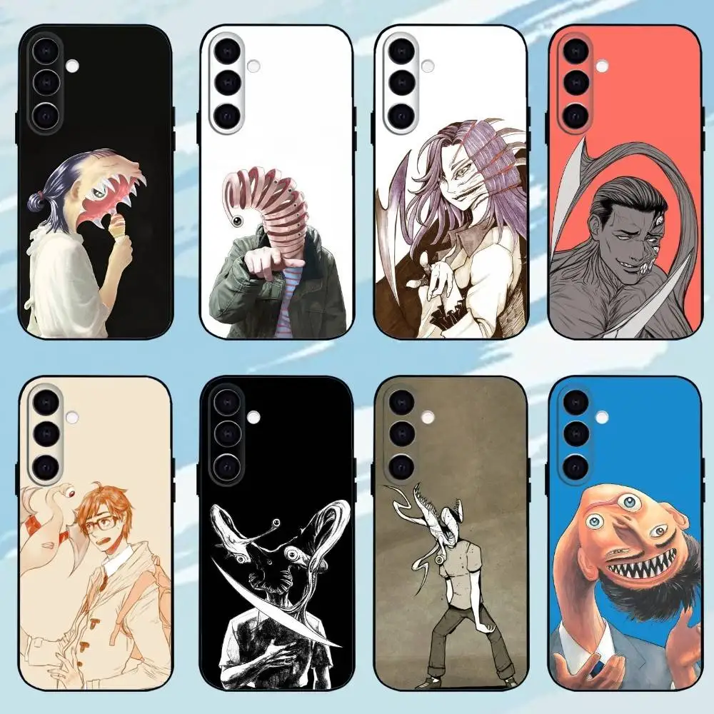 

Anime P-Parasyte Black Shell Phone Case For Samsung Galaxy A73,A72,A71,A70,A53,A52,A51,Others Soft Black Shell