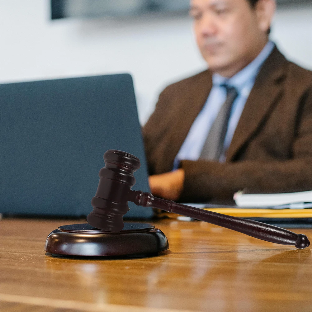 

2Pcs Auction Hammer Gavel Wooden Judge Tool for Meetings Props Lawyer Mallet Design Versatile Use