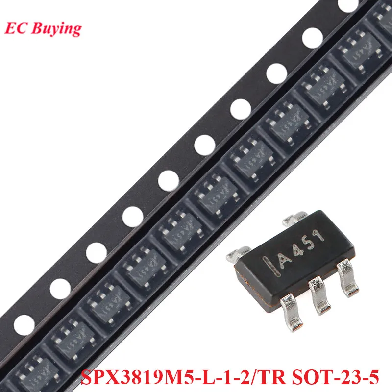 10pcs/lot SPX3819 SPX3819M5-L-1-2/TR SOT-23-5 SPX3819M5-2 SPX3819M5-1-2/TR SOT23 500mA Regulator LDO IC New Original