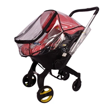 Housse pluie pour poussette bébé, pour siège voiture, imperméable, coupe-vent, bouclier Transparent pour poussette