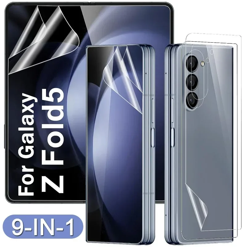 Hydrogel Film for Samsung Galaxy Z Fold 5 Outer Inner Screen Protector HD Clear Anti-scratch Protective Film for Samsung Z Fold5