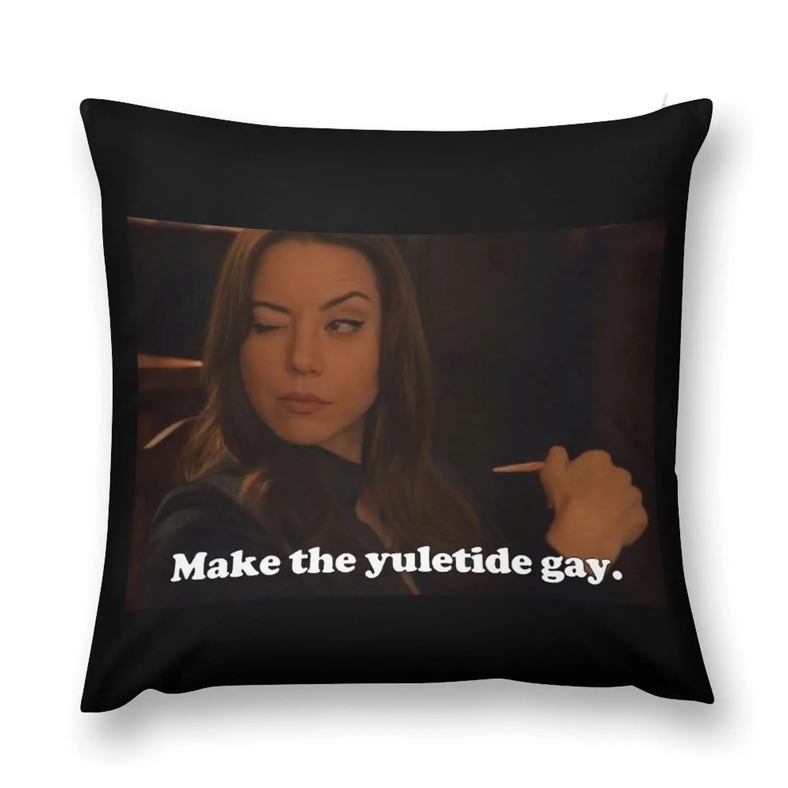 Riley Yuletide Gay Happiest Season Throw Pillow anime girl Christmas Cushion For Home pillow