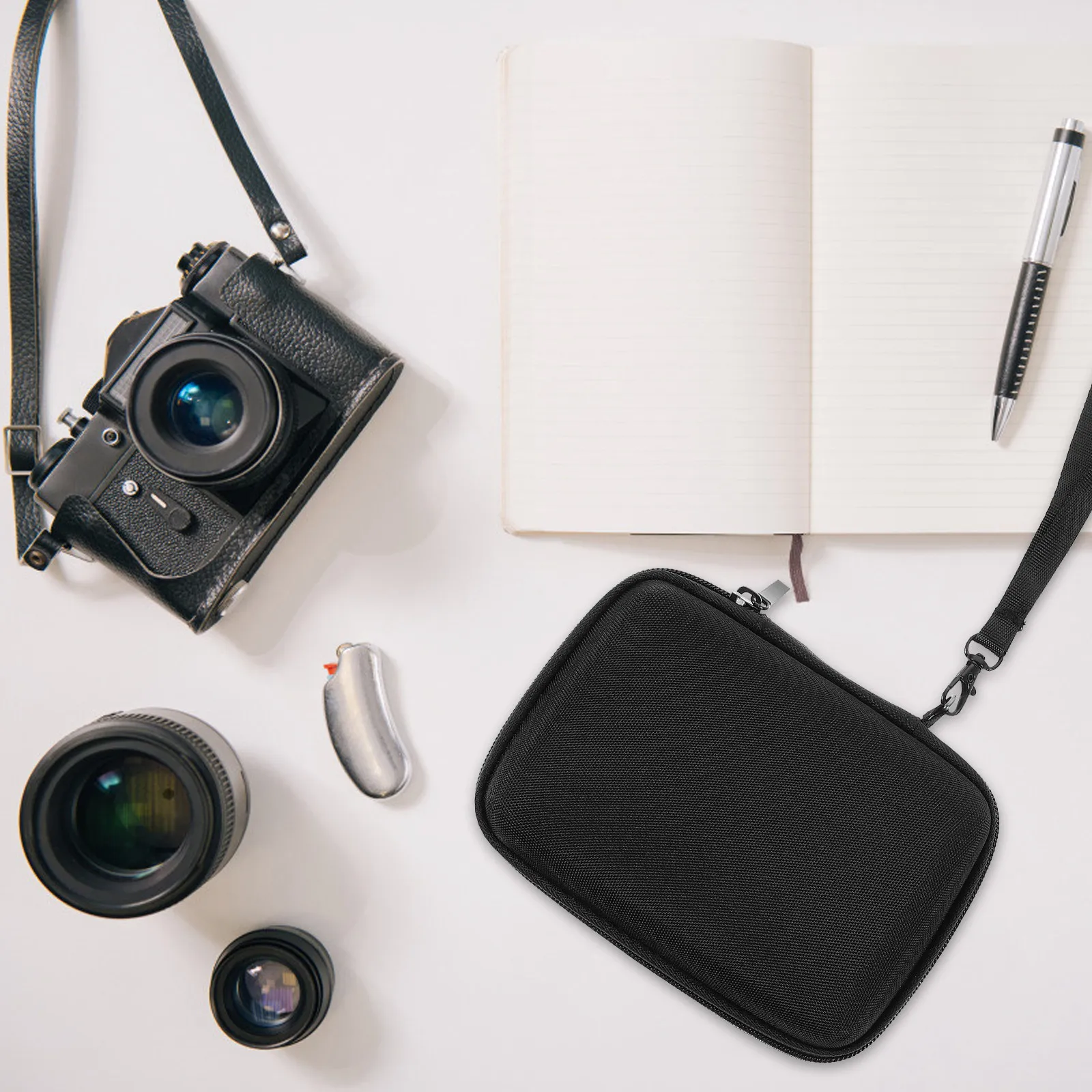 1Pcs Camera Storage Bag Premium Multifunctional Zipper Case for SSD Data Cable Mobile Hdd Organizer USB Power Bank Pouch