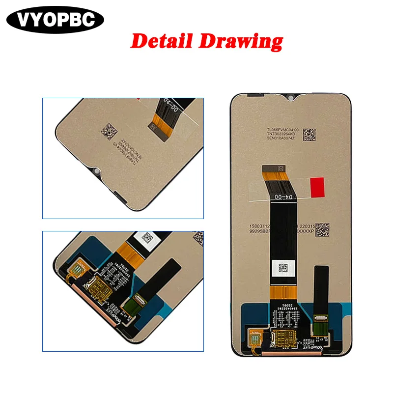 Original LCD Display For XIAOMI Poco M5 With Frame Panel Digitizer Assembly Repair Replacement Parts  22071219CG Touch Screen