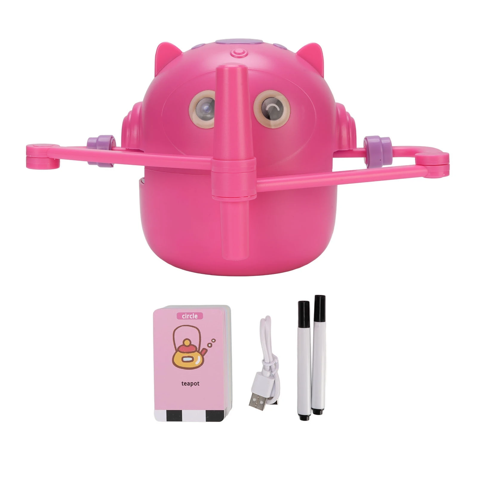 Painting Robot 2400mAh Interactive Easy To Operate Educational Smart Drawing Robot with 100 Sheets Cards for Early Education