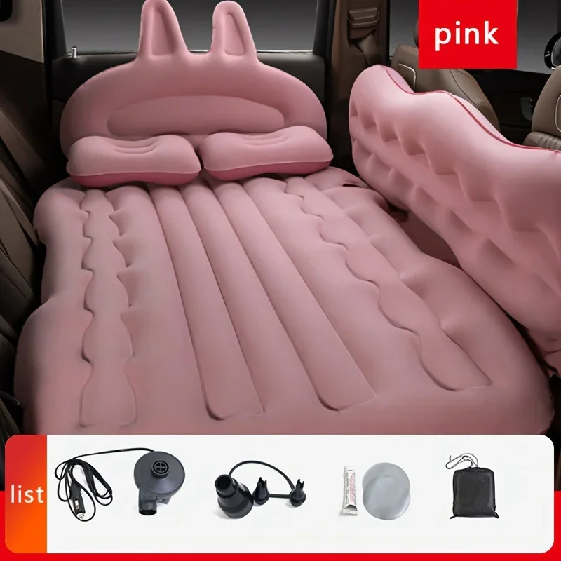 Cozy Rabbit Inflatable Camping Bed - Portable,Soft,and Comfortable Car Rear Mattress,Outdoor, and Car Travel Use - Easy To Store