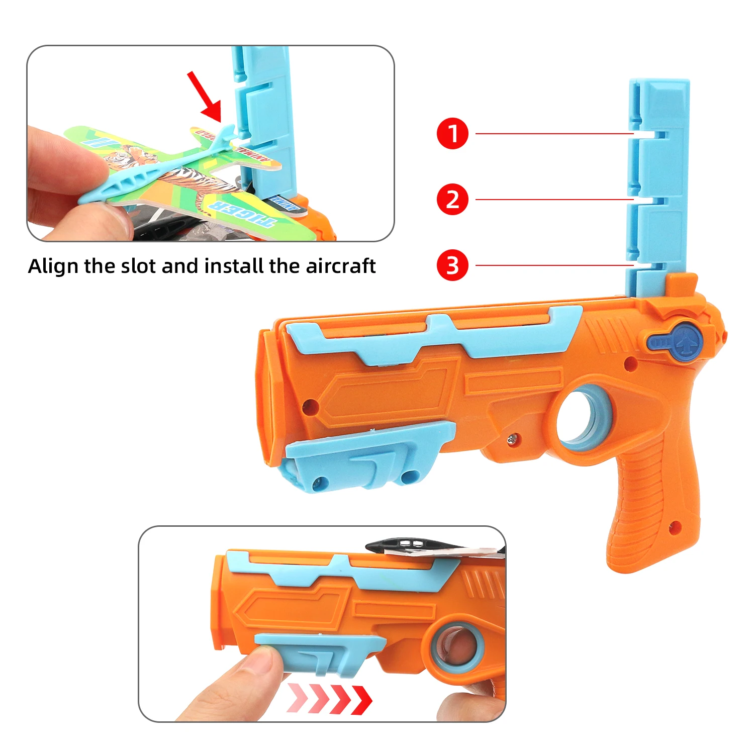 Vliegtuig Launcher Bubble Katapult Met 3 Kleine Vliegtuig Speelgoed Grappig Vliegtuig Speelgoed voor Kinderen vliegtuig Katapult Gun Schieten Spel Gift