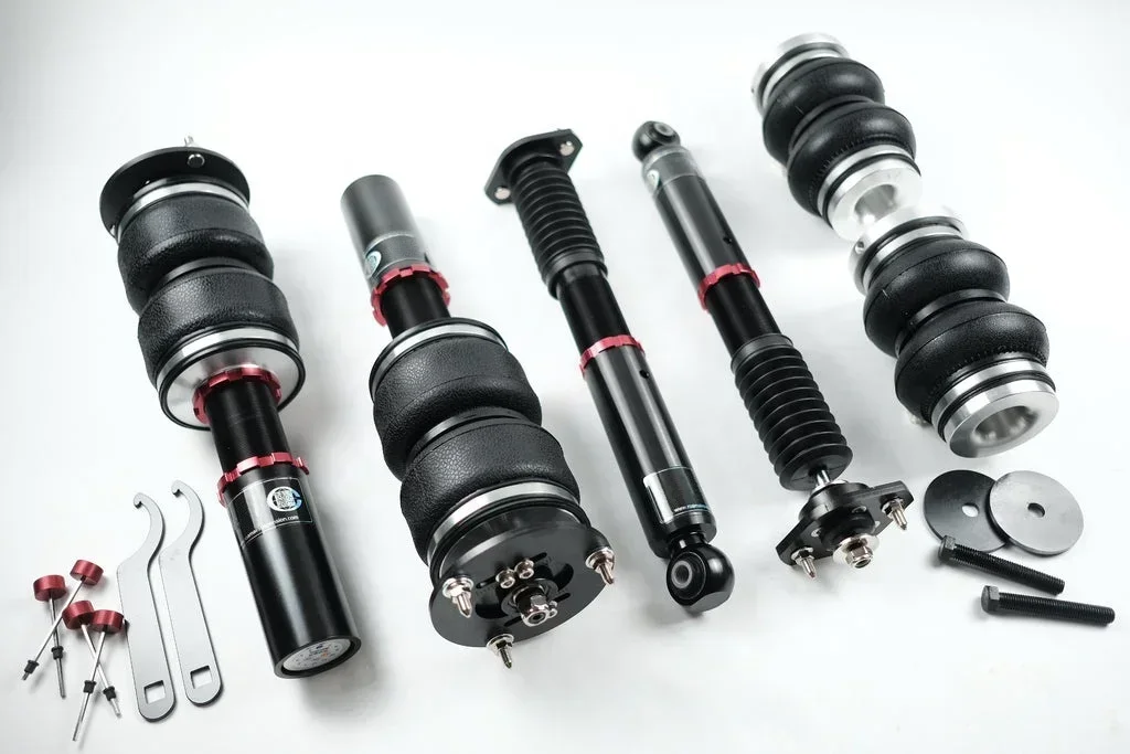 Use for 3Series E30 1882 to 1990 Adjustability Air Shocks Double Bellows With Camber Plates Air Suspension Kits