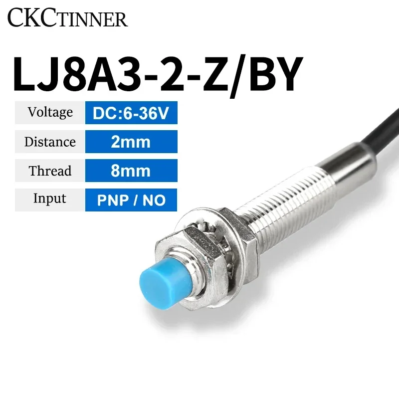 Interruptor de proximidad LJ8A3-2-Z/BX BY/AX/AY/EX/DX, Sensor de proximidad inductivo, interruptor de detección NPN/PNP DC 6-36V, Sensor de enfoque M8 2mm