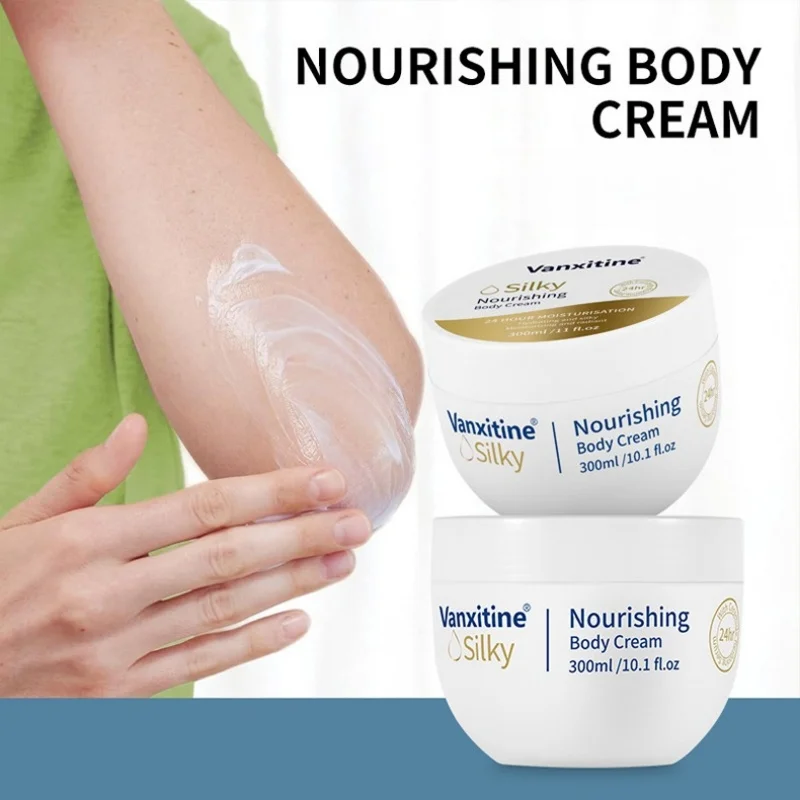 Loción corporal nutritiva de 300 ml, que contiene vitamina E, glicerina y otros ingredientes respetuosos con la piel, hidrata y nutre, bloquea la humedad, mejora la piel seca y es adecuada para varios tipos de pieles.