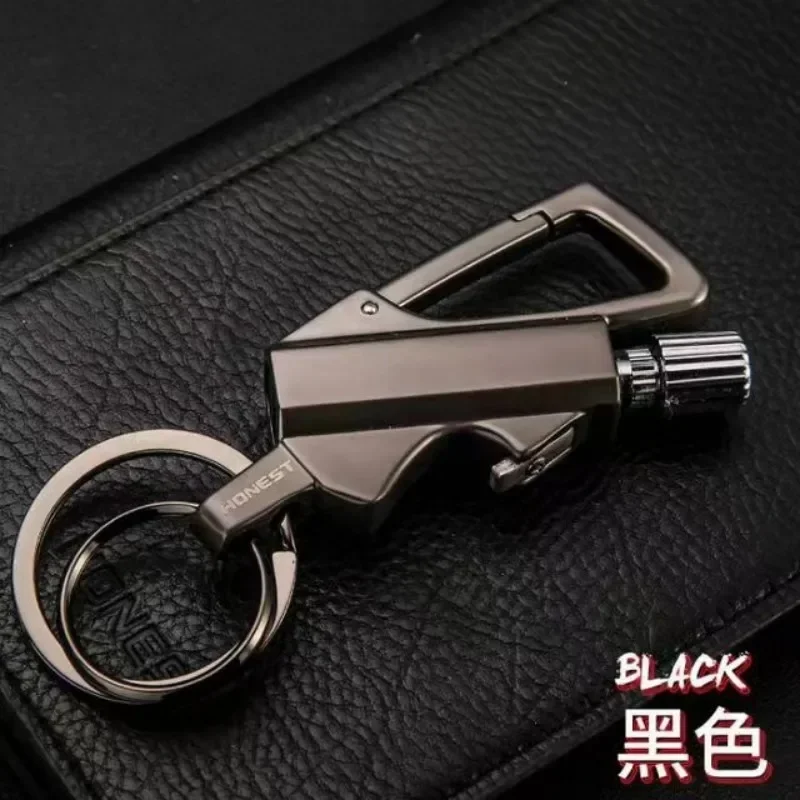 Multifunctional Keychain Kerosene Lighter Beer Bottle Opener Outdoor Portable Igniter Smoking Accessories Gadgets For Men