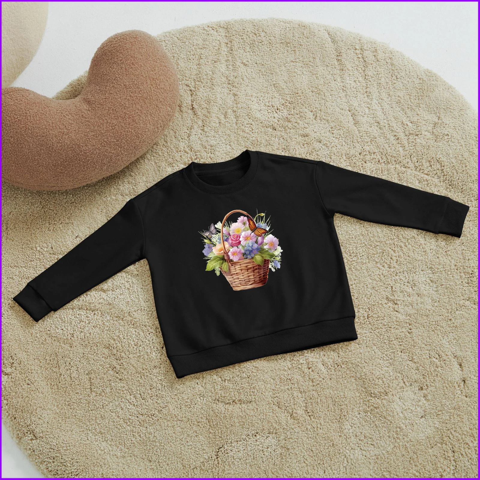 Spring Basket Sunflowers Sja269 Kids Boys Girls Hoodies Sweatshirts Sweatshirts Tops Teen Clothes Rainbow Friends High Sweaters