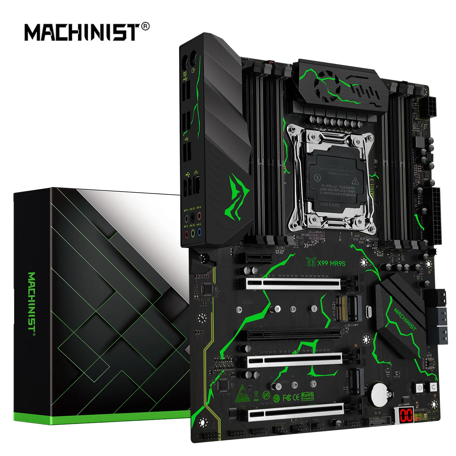 MACHINIST X99 MR9S V6 scheda madre LGA2011-3 supporto Intel Xeon E5 v3/v4 processore CPU ECC Desktop DDR4 memoria RAM NVME SATA M.2