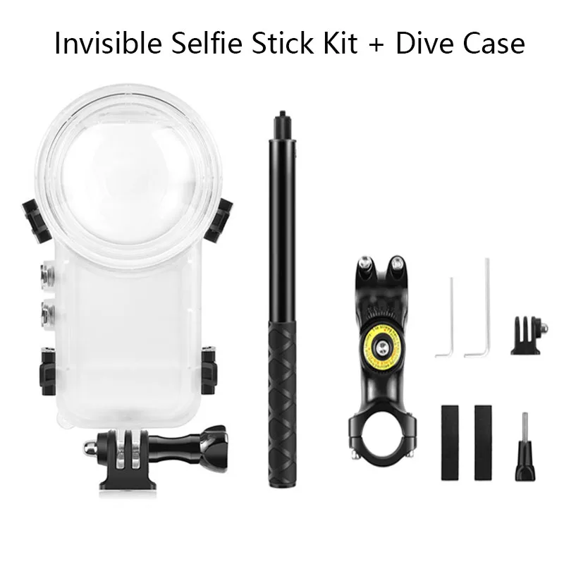 Estojo Invisível para Selfie Stick e Dive, Acessórios Insta360 X4, Suporte Insta 360, 114cm