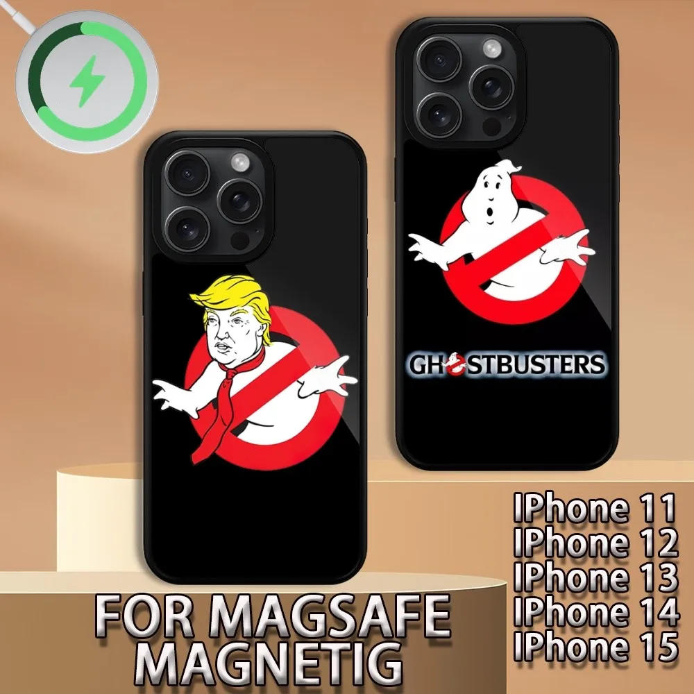 Funny LOGO Movie G-Ghostbusters  Phone Case For iPhone 15 14 13 12 11 Pro Max Plus Magsafe Magnetic Wireless Charging Cover