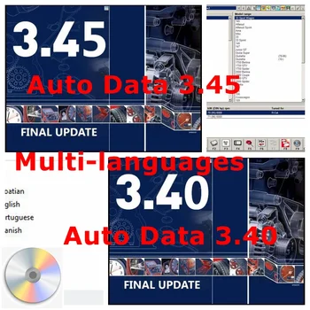 Auto Data 3.45 Diagramy okablowania Dane z wideo instalacji Auto.data 3.40 Oprogramowanie Wielojęzyczna aktualizacja wersji Dane napraw samochodowych