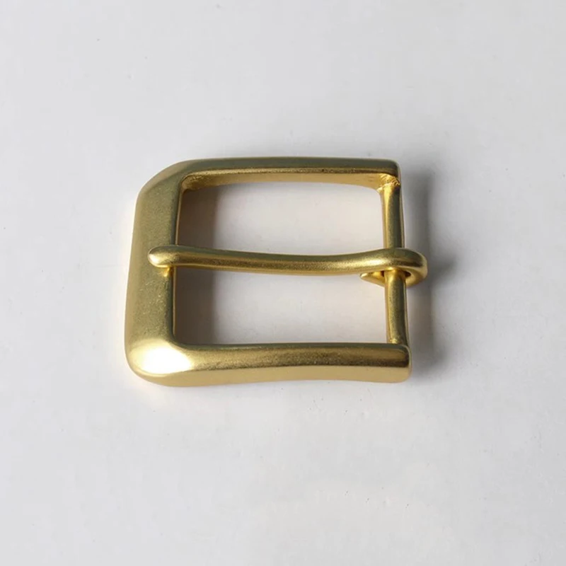 DIY akcesoria skórzane z litego mosiądzu 40mm męska klamra do paska metalowa kowbojska pętla do paska Cosplay dla szerokiego paska 3,8-3,9 cm
