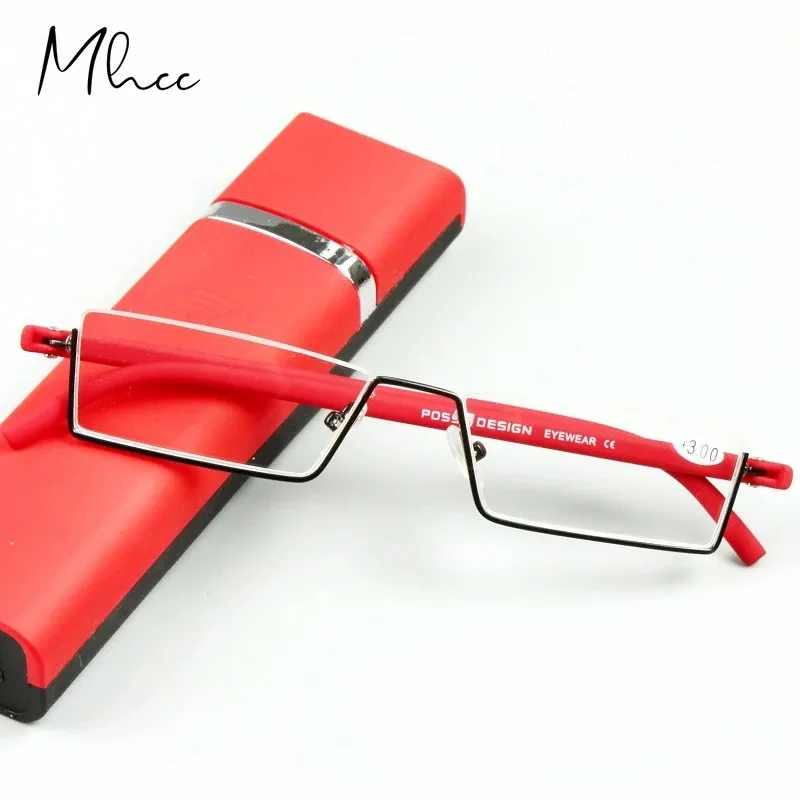 

TR90 Reading Glasses Men Women Half Frame Stainless Steel Unisex Anti-reflective Presbyopia Espejuelos Mujer Graduados +1.0~4.0