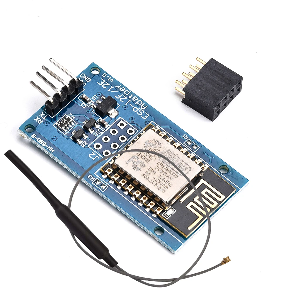 ESP8266 ESP-07 WIFI Module V1.0 4 Pin TTL Serial UART Port Controller with 2.4GHz IPEX Antenna for Arduino