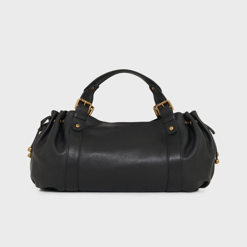 

Женская винтажная сумка, новая модная однотонная большая сумка, роскошная дизайнерская сумка через плечо для повседневного стиля