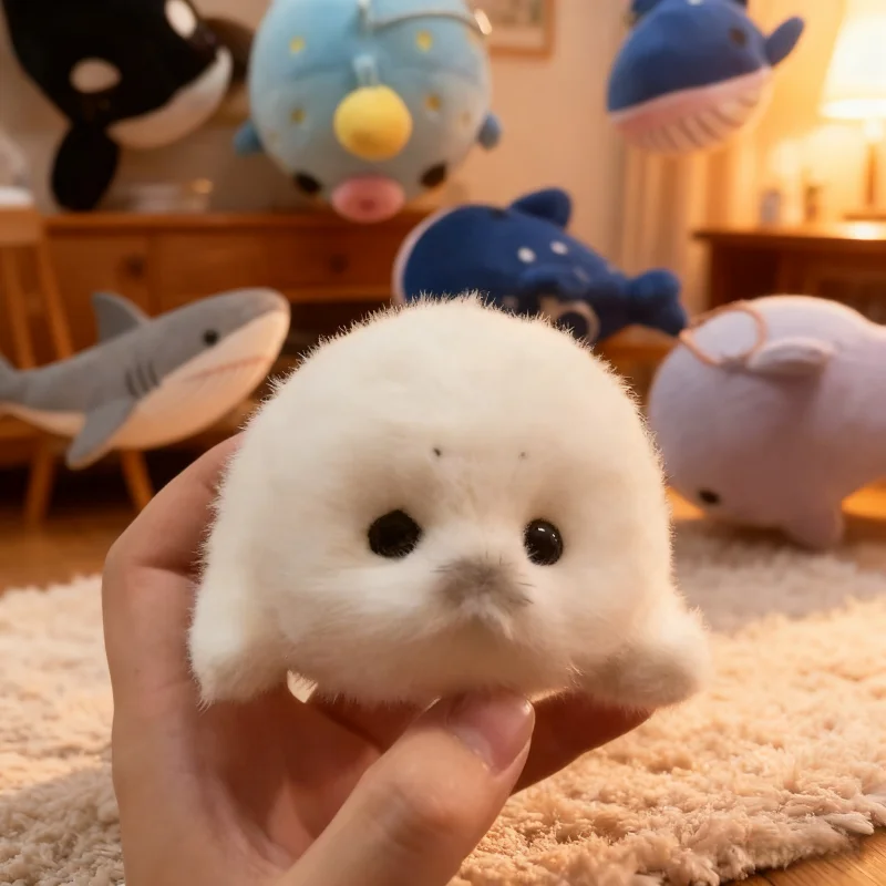 

Adorable Seal Plu Toy Pendant Soft Stuffed Animal Bookbag Decor Cute Cartoon Character Universal Age G Non-Fiction Toy