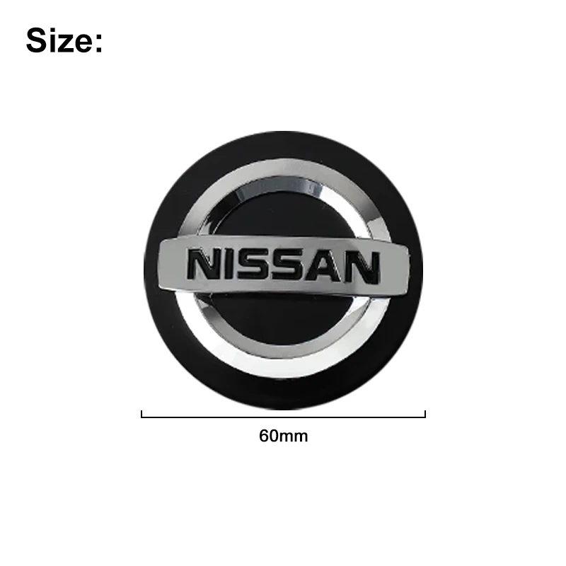 Nissan X Trail için 60mm araba tekerlek Hub merkezi çıkartmalar X Trail Xterra Qashqai J11 Tiida Tiida Navara Navara Altima Juke not yaprak GTR