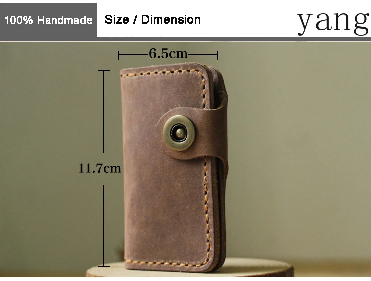 High Class Handmade Men Genuine Leather Key Holder Leather Key Wallet Men Housekeeper Women key organizer pouch
