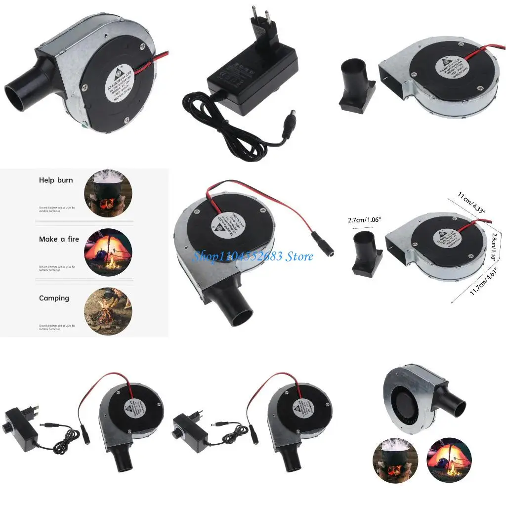 

Y6GD барбекю BBQ Air Blower 12V с питанием с мощным воздушным потоком 110 В 220 В переменного тока переменного вентилятора PLACK