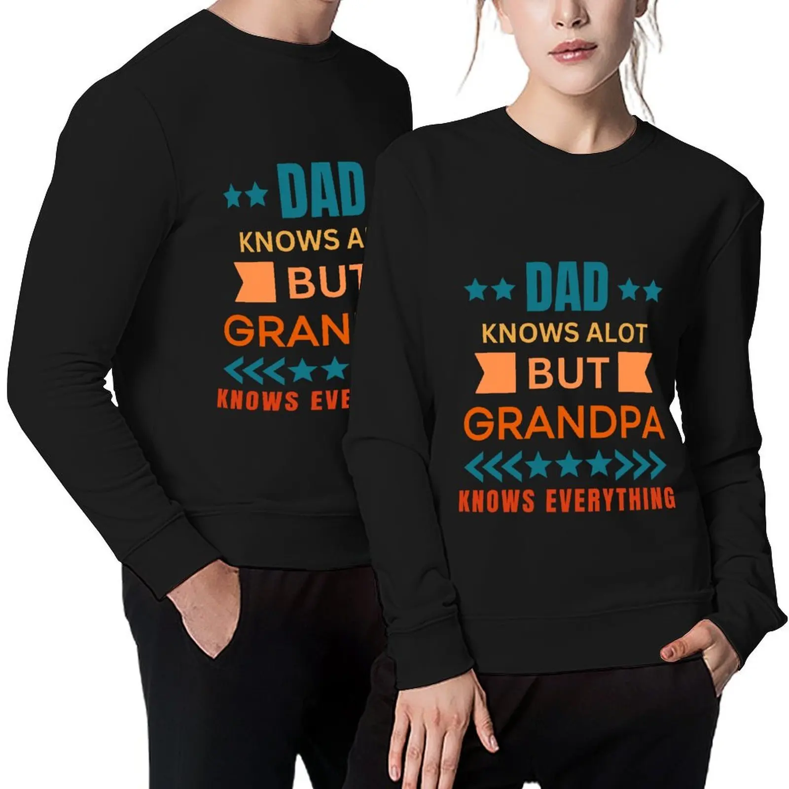 

Dad Knows Alot But Grandpa Knows Everything Kids T-Shirt Pullover anime clothes men's coat graphic t shirts men sweatshirt men