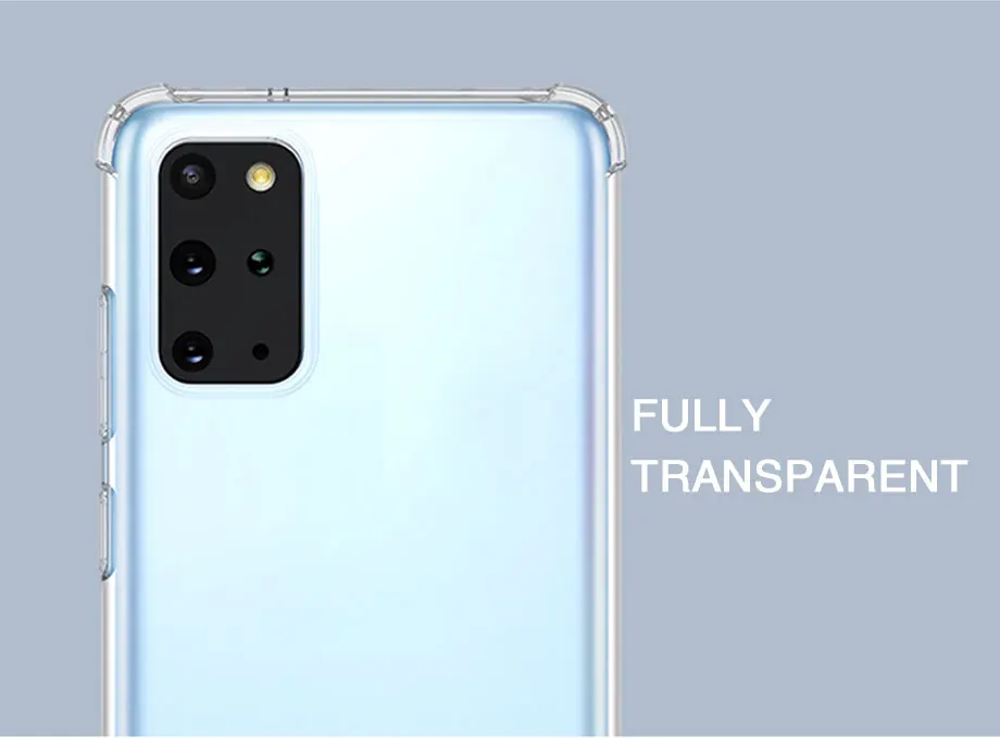 Clear Airbag Cover Case for Samsung Galaxy S20 FE Plus Ultra 5G Soft Phone Back Funda SamsungS20 S20FE S20Plus S20Ultra F E Gel