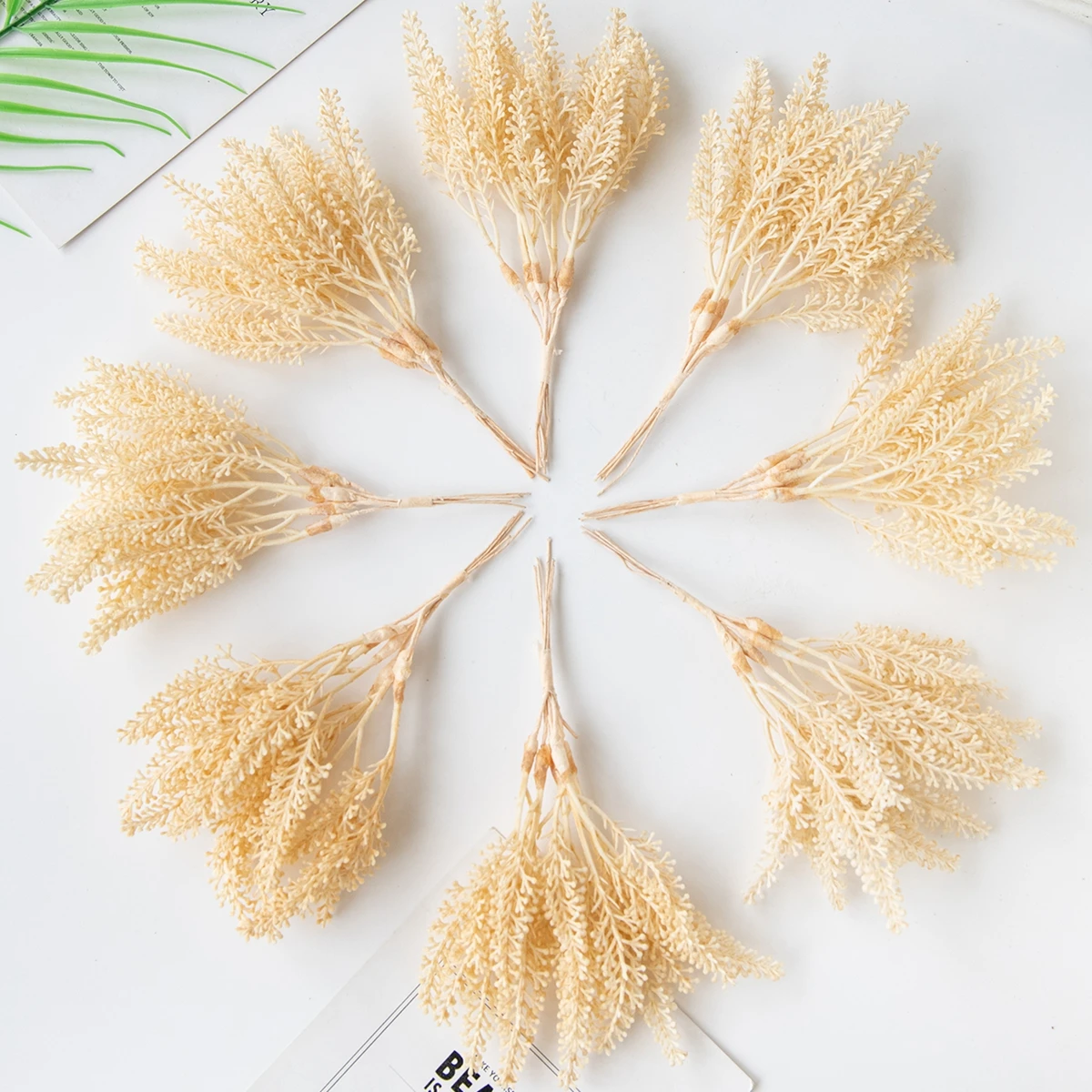 1 Stück simulierte Pflanzenweizenohren, Hochzeitsfeier-Festival-Dekoration, handgefertigte Blumenkranzherstellung, Geschenkbox-Dekoration – Detail 5