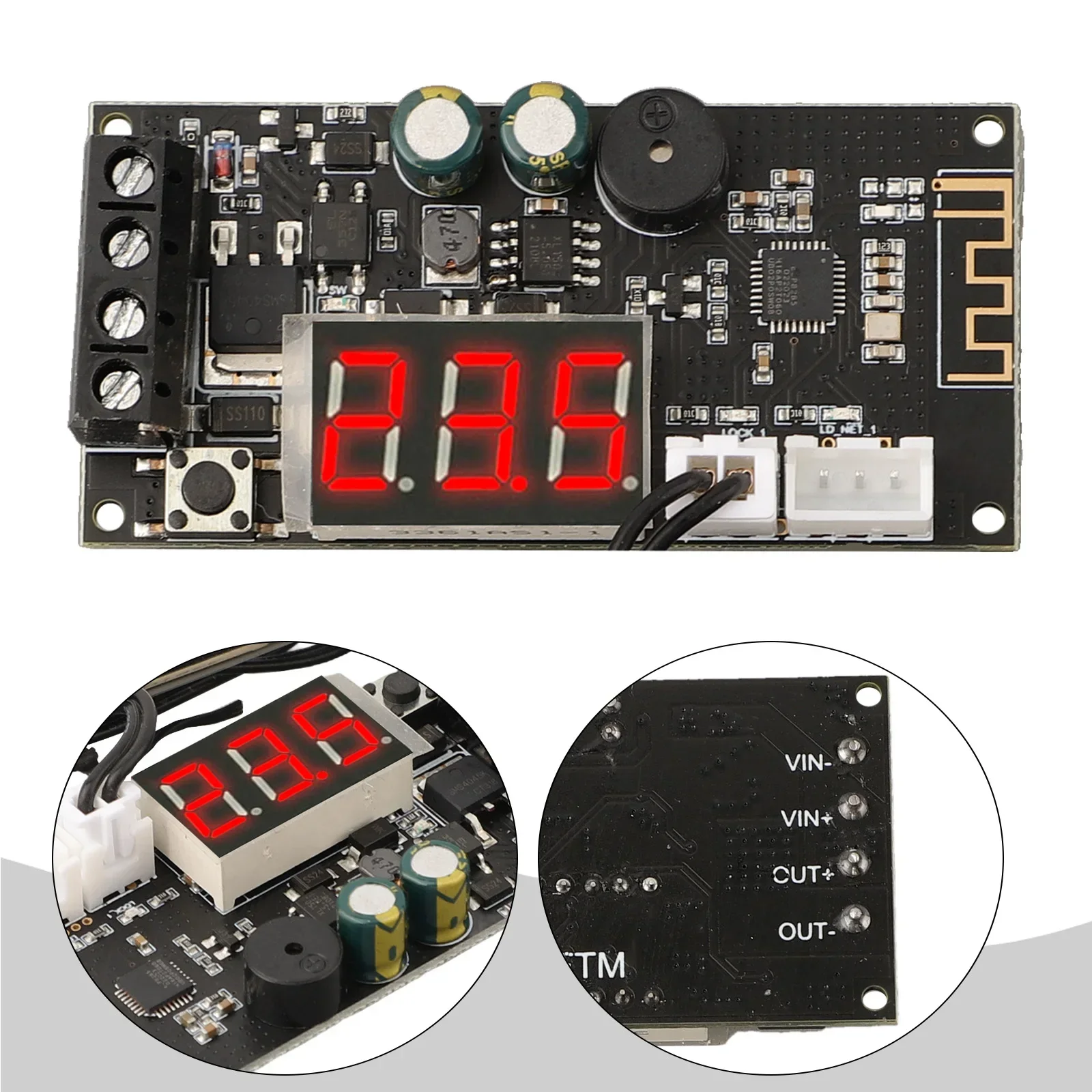 Termostato wi-fi remoto, aquecimento/resfriamento, tubo mos, controlador de temperatura alimentado, dc 6 ~ 30v, display de tubo digital, termostato