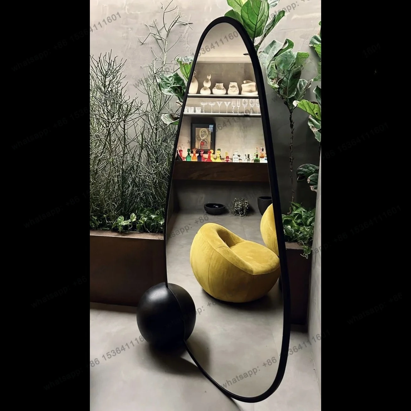 French medieval fitting mirror home bedroom creative living room home floor mirror art full body mirror