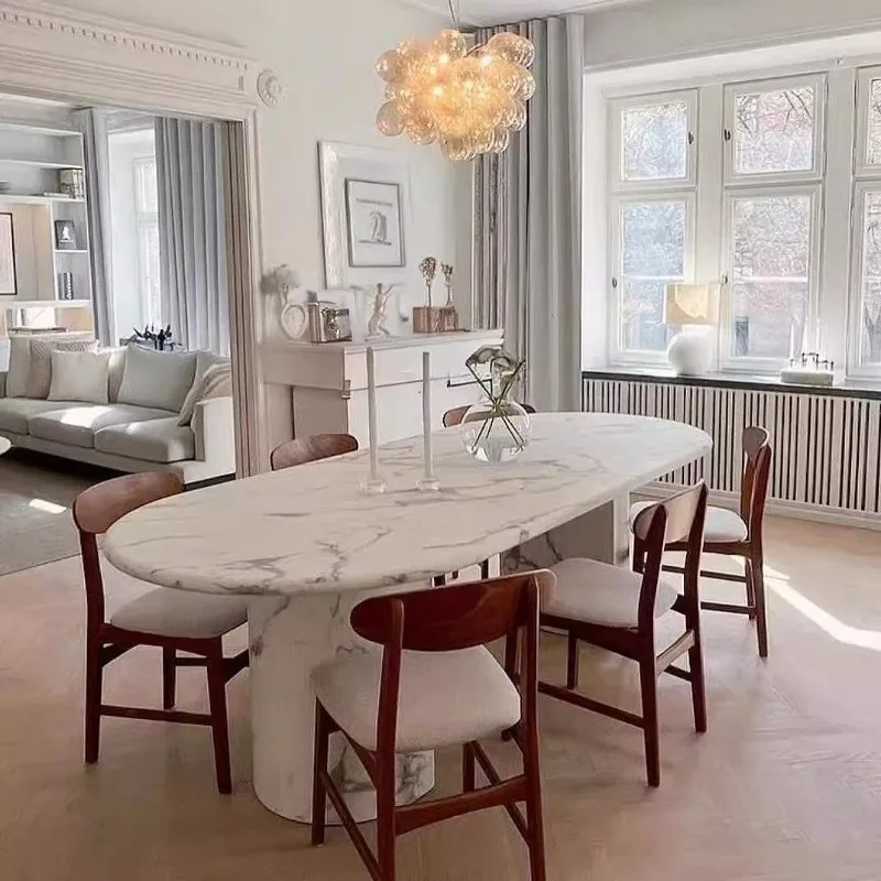 

Стулья для ресторана, обеденный стол, современный мраморный обеденный стол для гостиной, дизайнерская мебель для столовой, мебель для гостиной