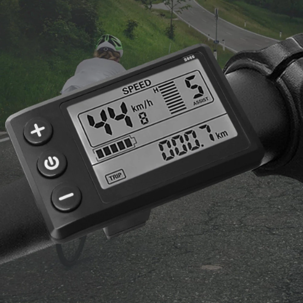 Elektrische Fiets LCD Display Meter 24V 36V 48V Bedieningspaneel LCD Display Met 6 Pins Waterdichte Interface kabel Modificatie Onderdelen