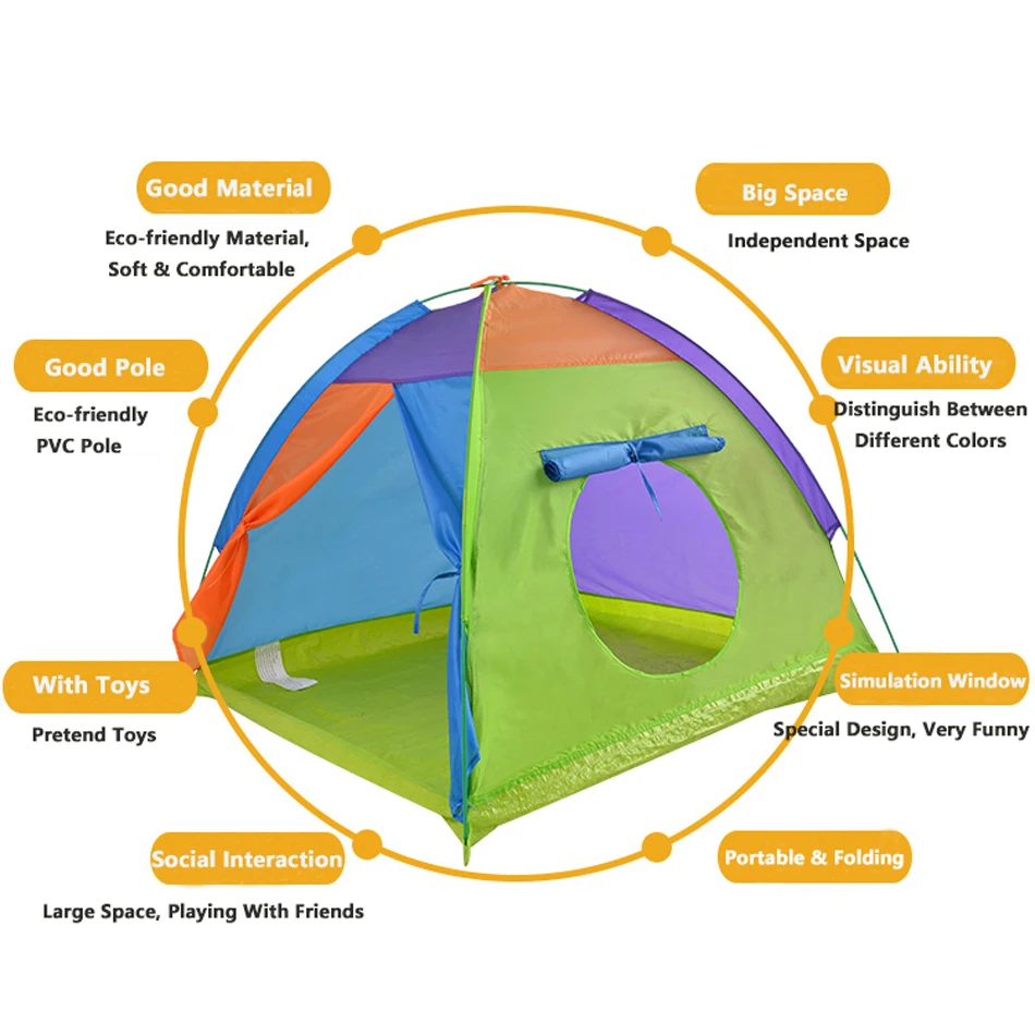 Children Play House Tent Wigwam Large Kids Camping Tents Tipi Baby Outdoor Waterproof Play tent Little House Teepee For Kid