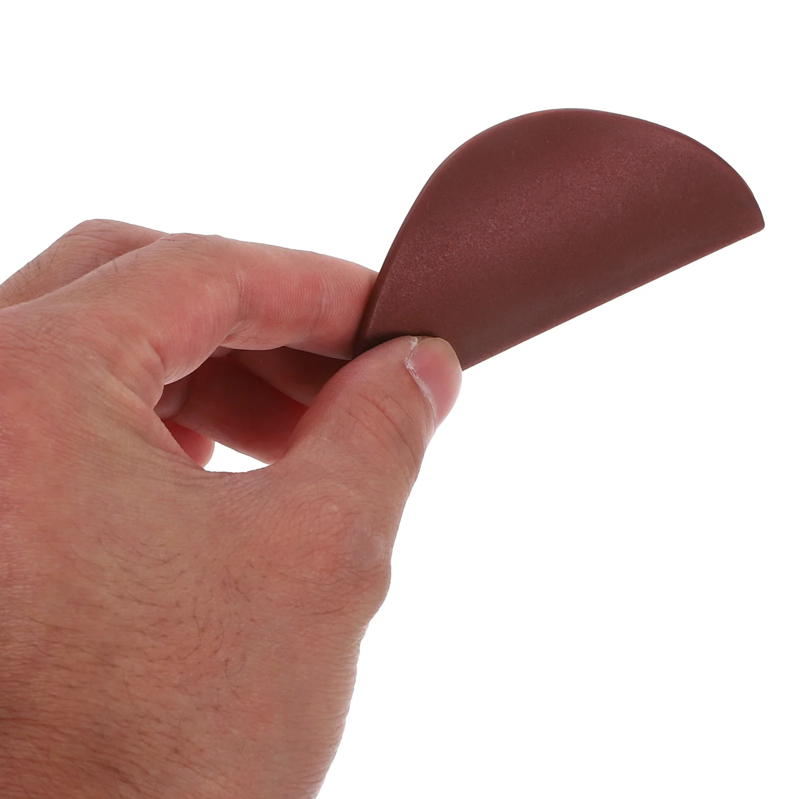 

6Pcs Adhesive Plastic Handles Crescent Semicircle Kitchen Cupboard Pulls Wardrobe Door Brown Easy Installation No Drilling