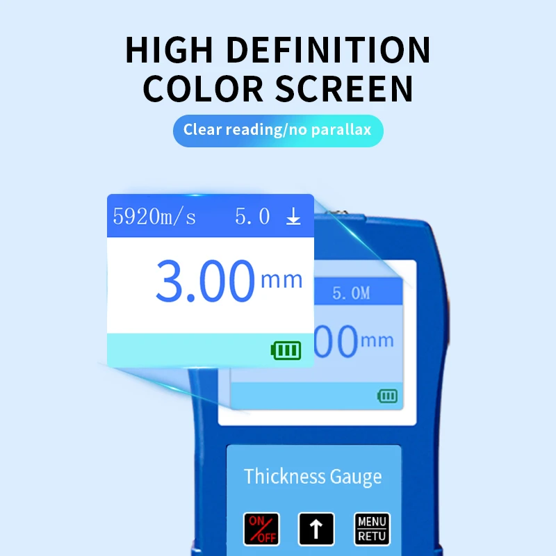 Hot Selling DONGRU Smart Digital Ultrasonic Metal Thickness Tester IP45 Protection 1-Year OEM Customized Factory Direct Sales