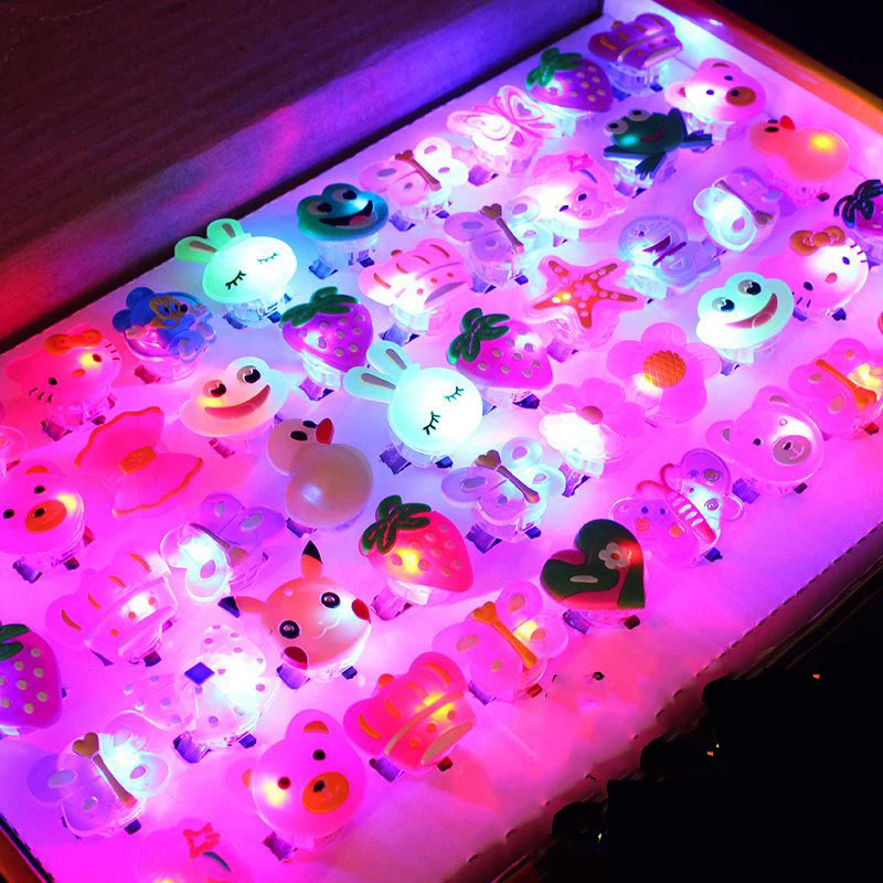 10PCS Glowing Ring Bracelet Toy Kids Gift Birthday Party Favor Gift Wedding Guest Giveaways Carnival Christmas Gift Child Pinata