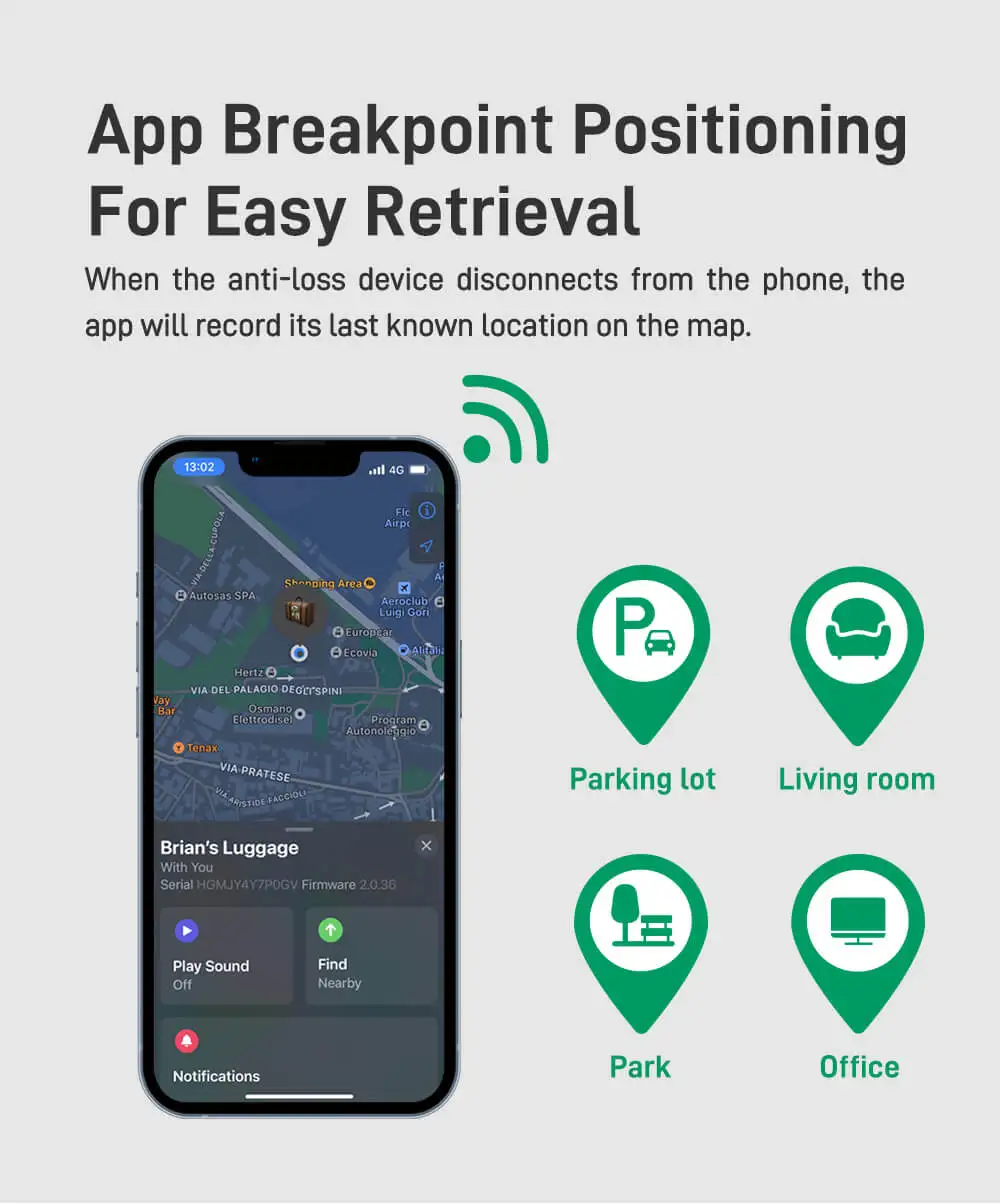 Mini dispositivo de seguimiento, localizador de llaves con etiqueta de aire, ubicación, Bluetooth inteligente, rastreador de pérdida de vehículo para billetera/equipaje