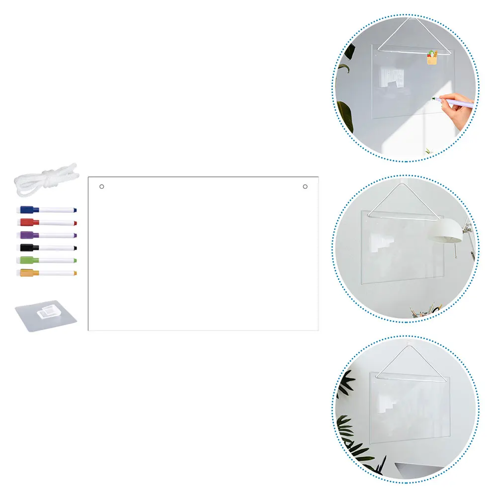 Trocken abwischbare Tafel, klares Acryl, hohe Transparenz, wandmontierbar, Heimbüro, Schreibtafeln, Kindermarker, kleine Größe